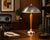 Mid-Century Modern Late 20th Century Mid-Century Modern Dual-Socket Desk Lamp With Walnut Stem & Metal Dome Shade For Sale - Image 3 of 3