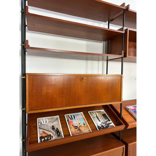Vintage Teak Freestanding Shelving Unit, 1960s For Sale - Image 12 of 18