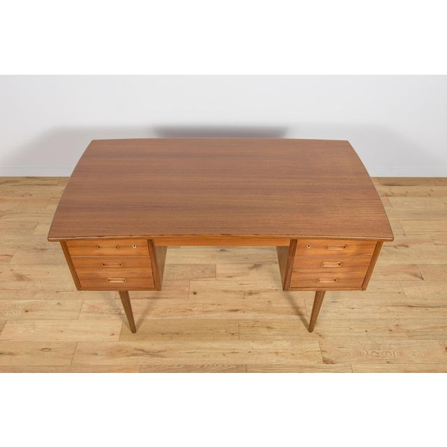 Brown Mid-Century Modern Teak Desk from Edmund Jorgensen, Denmark, 1960s For Sale - Image 8 of 18