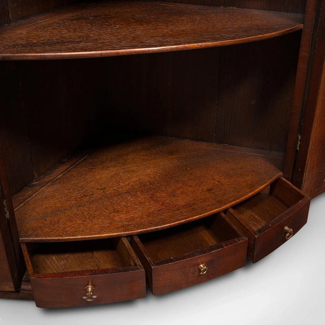 1780s Antique Georgian English Corner Cabinet For Sale - Image 10 of 11