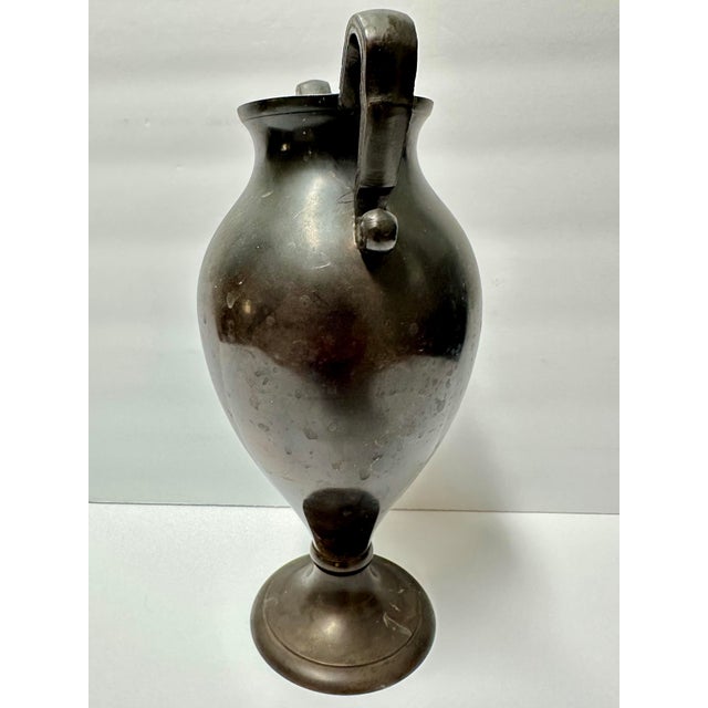 Vintage Mid-Late 20th Century Solid Brass Neoclassical Vase For Sale - Image 4 of 12