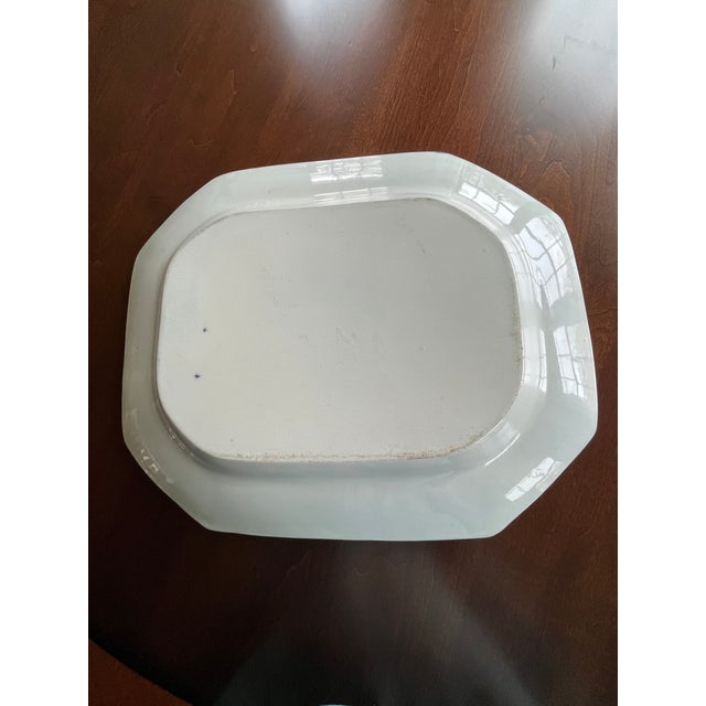 19th Century Blue and White Platter For Sale - Image 9 of 9