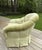 Custom Tufted Green Lounge Chair & Ottoman Set in Floral Colefax and Fowler For Sale - Image 14 of 18