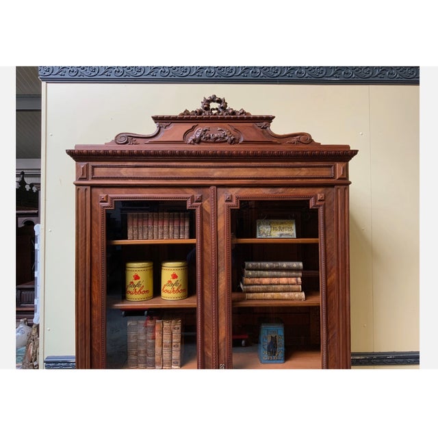 Antique Art Nouveau China Display Cabinet, 1910 For Sale - Image 10 of 11