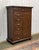 Indian teak chest of drawers from the 70s - W=1m02, H=1m40.5, D=49.5cm.