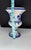 Mid-Century Modern Vintage MCM Petite Dutch Delft Blue & White Floral Urn Vase For Sale - Image 3 of 3