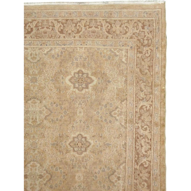 Rustic Galerie Shabab Collection Mid-20th Century Handmade Indian Lahore Accent Rug For Sale - Image 3 of 8