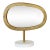 Matthew Izzo Home - Moe Aged Gold Finish and Marble Table Mirror For Sale