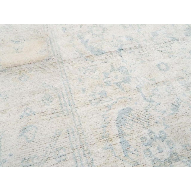 Rustic Galerie Shabab Collection Mid-20th Century Indian Cotton Agra Accent Rug For Sale - Image 3 of 6