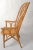 Vintage Handcrafted Beige Bamboo Split Reed Caning Rattan Peacock Chair For Sale - Image 4 of 12
