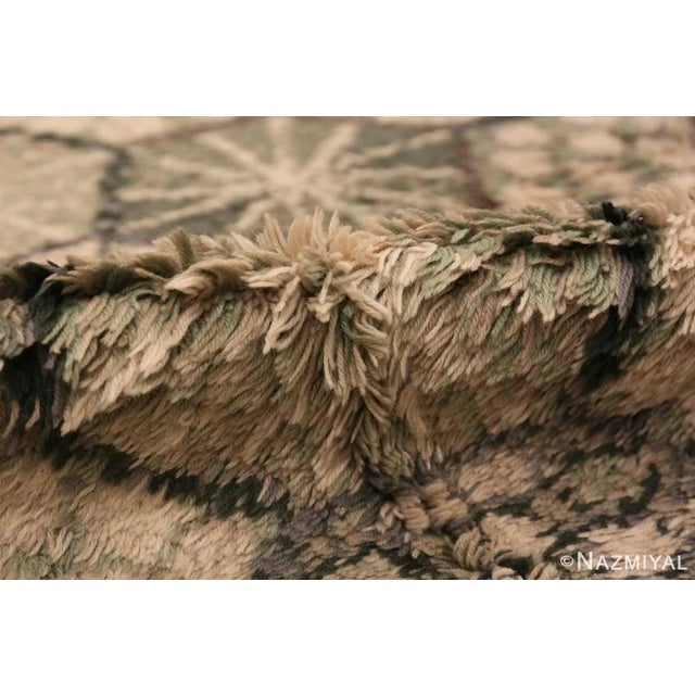 Mid 20th Century Nazmiyal Collection Geometric Mid Century Modern Scandinavian Marianne Richter Rya Shag Rug For Sale - Image 5 of 6