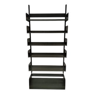 Congresso Bookcases in Olive Green Metal by Lips Vago, 1960s, Set of 2 For Sale