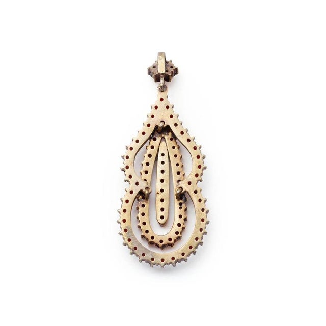 Vintage Bohemian Garnet Pendant For Sale - Image 4 of 5