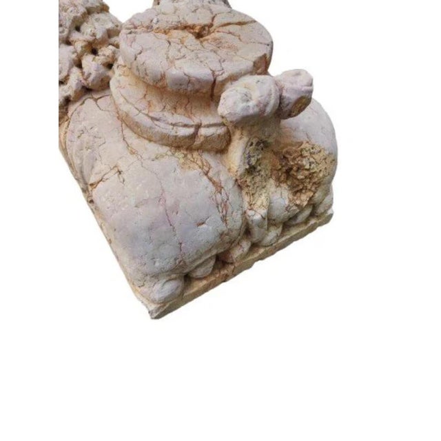 Marble Base Depicting Lions with Joined Bodies, 18th Century, Set of 2 For Sale - Image 9 of 10