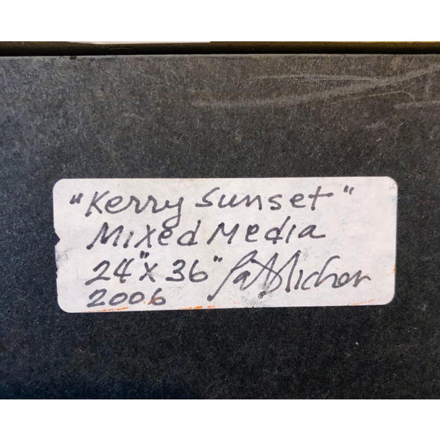 Yellow Patrick Archer, Pop Art Modernist Mixed Media Vibrant Day Glo Collage Painting Patrick Archer, 2006 For Sale - Image 8 of 9