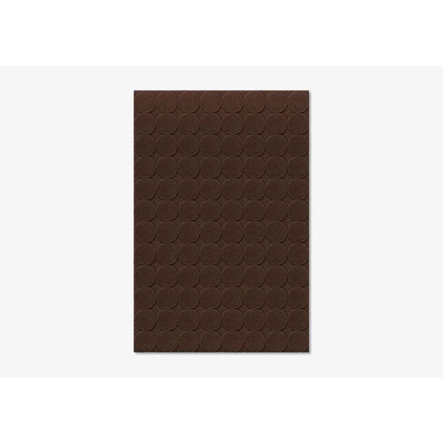 Contemporary Chocolate Circle Textured Rug from Marqqa For Sale - Image 3 of 3