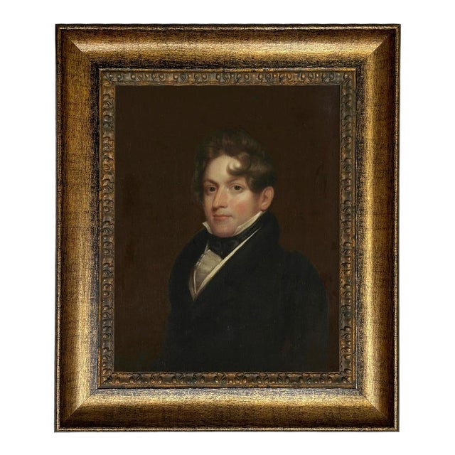 Captain Demaresque of Gloucester Framed Canvas Print, 11x14, Distressed Black and Gold Frame For Sale