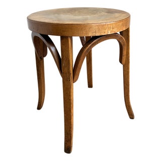 Vintage Bentwood Stool by Joamin Baumann for Baumann, 1940s For Sale