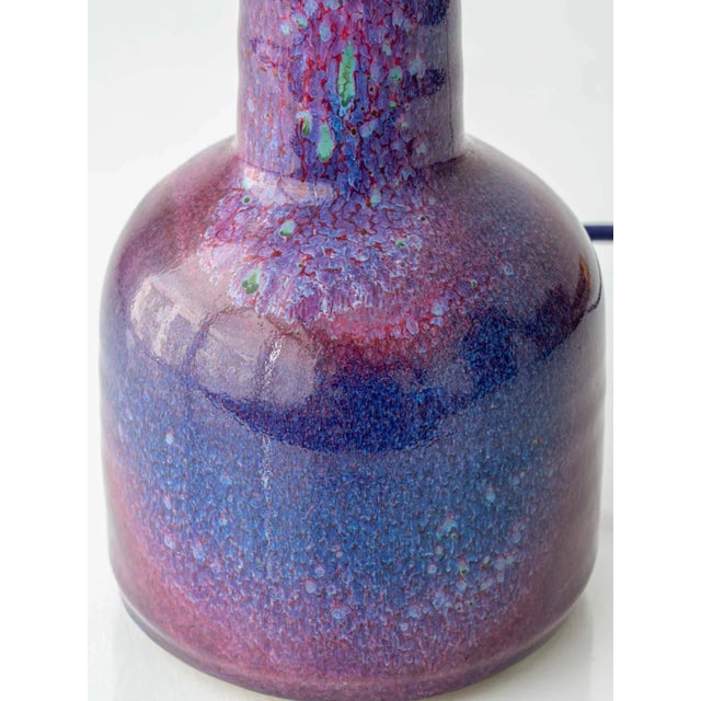 Mid-Century Modern Ceramic and Opaline Glass Table Lamp by Jaap Ravelli, 1950s For Sale - Image 10 of 12