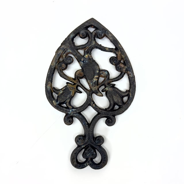 Antique Cast Iron Trivet Curation - Group of 7 For Sale In Miami - Image 6 of 11