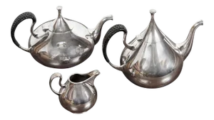 Vintage John Prip for Reed & Barton "Dimension" Tea and Coffee Set Service - 3 Pieces