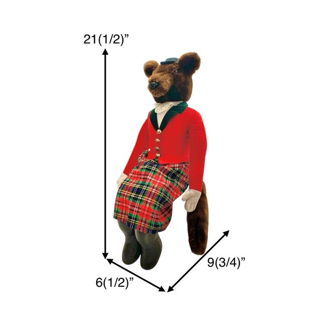 This is a large vintage stuffed Fox plush toy, perfect for adding a touch of English charm to any equestrian or home decor...