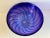 Signed Robinson Scott '91 Art Glass Bowl – Iridescent Purple-Blue with Pink Spiral Pattern This handblown art glass bowl...