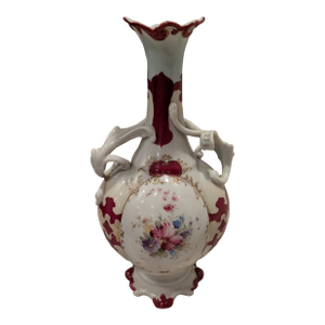 Antique Meiji Japanese Vase With “Dow Sie Cot Ure” Mark – Hand-Painted Florals & Gilt