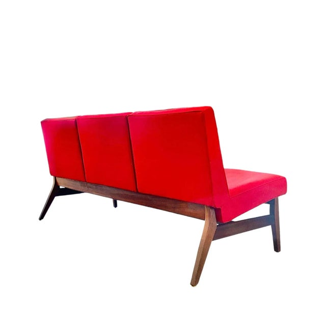 1960s Danish Modern Teak Armless Sofa For Sale - Image 4 of 9