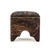 This is a stool featuring a sophisticated design with cowhide upholstery. The upholstery showcases a natural cowhide...