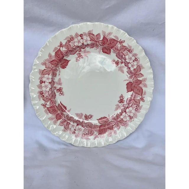 Mid 20th Century Vintage Wedgwood Bramble of Etruria Pink Salad Plates-a Pair For Sale - Image 5 of 9