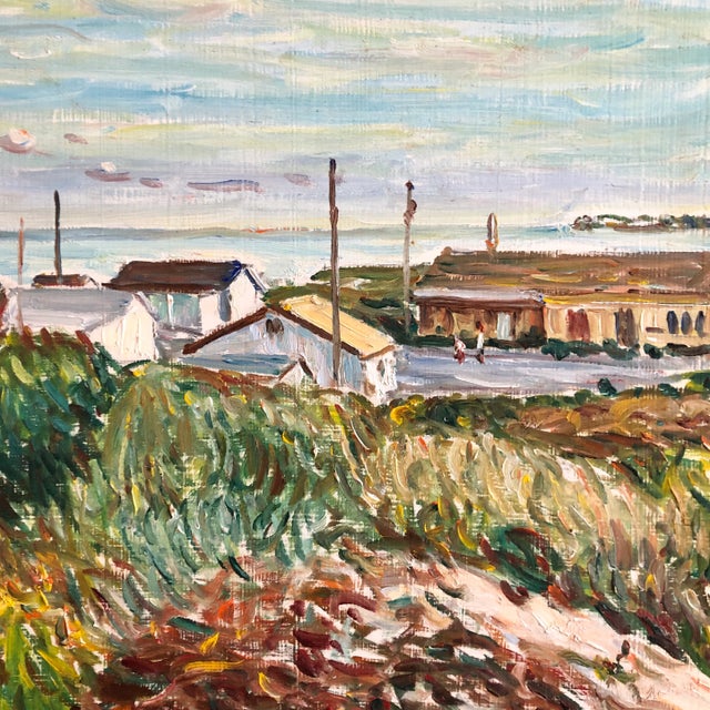 Original Contemporary Impressionist Painting “On the Dunes” Seascape Signed For Sale - Image 4 of 7