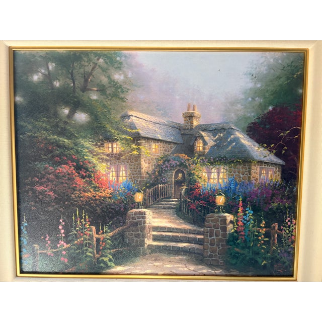 1996 Thomas Kinkade “Hollyhock House” Framed Artist Proof Canvas 114/395 For Sale - Image 10 of 10