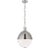 Thomas O'Brien for Visual Comfort Signature Hicks Large Pendant in Polished Nickel with White Glass For Sale