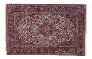 1950s Persian Kashan Rug, 4'5"x 6'9"