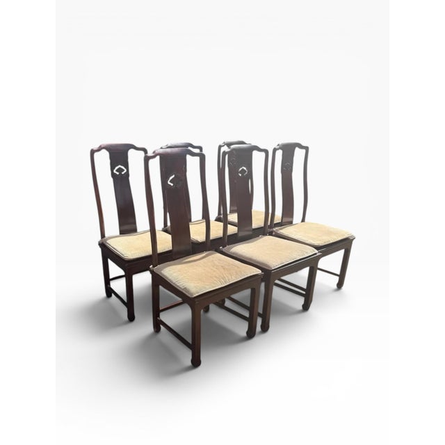 Henredon Set of Six Henredon Ming Style Dining Chairs, Mid-1980s For Sale - Image 4 of 18
