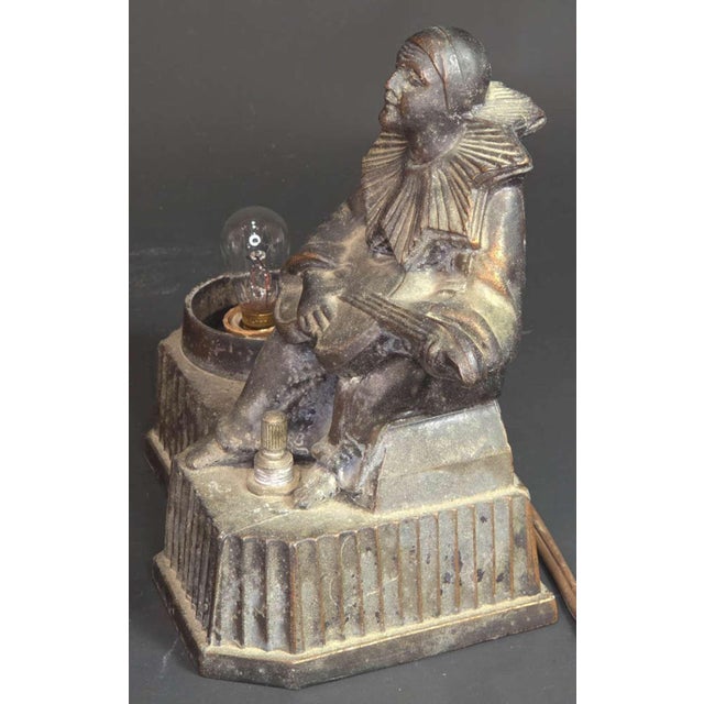 Antique Art Deco Harlequin Table Lamp For Sale - Image 10 of 13