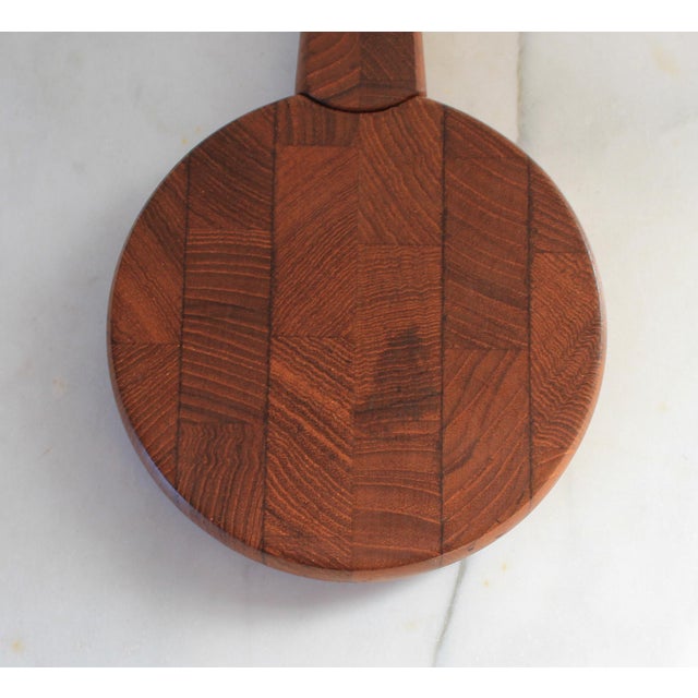 Jens Quistgaard Jens Quistgaard for Dansk Designs Staved Teak Cutting Board With Knife, Circa 1960s For Sale - Image 4 of 12