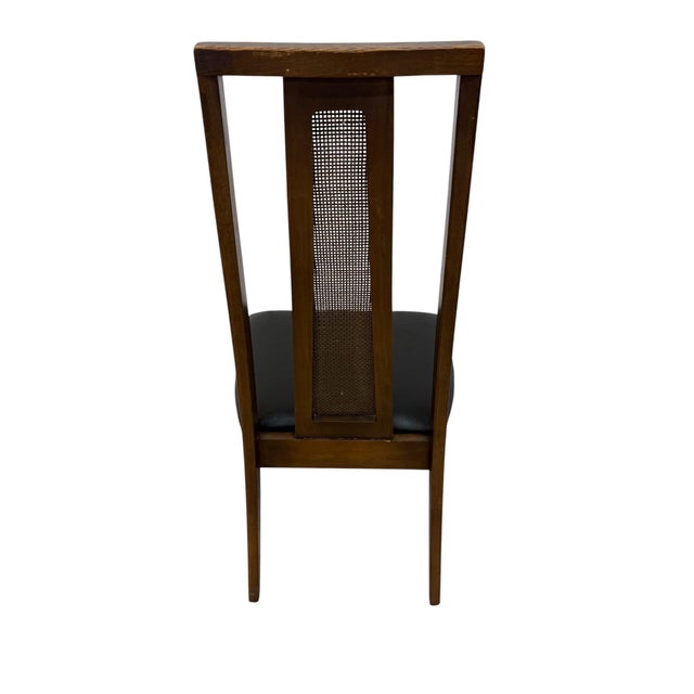 Mid-Century Modern Walnut Cane Back Dining Chairs - Set of 6 For Sale - Image 9 of 9