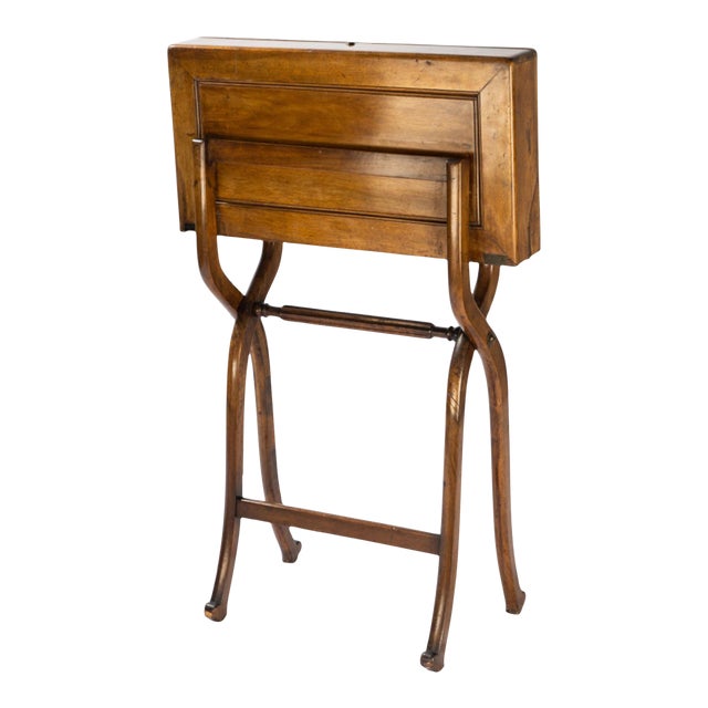 Antique Regency Period English Mahogany Campaign Portable Writing Table