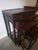 Set of 1930s Chinese Carved Hardwood Nesting Tables With Traditional Fretwork and Longevity Symbols For Sale - Image 4 of 9