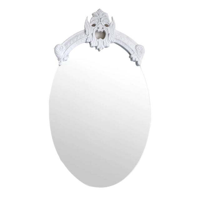 Marble Neo Baroque Mask Mirror by Roberto Semprini For Sale