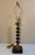 Hollywood Regency Stacked Black Marble Antique Gold Acanthus Table Lamp For Sale - Image 11 of 12