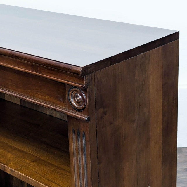 Ethan Allen Crawford Classic Wooden Bookshelf With Shelf Detailing For Sale In San Francisco - Image 6 of 7