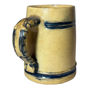 Rare Antique 19th Century Cobalt Glazed Stoneware Pottery Dining Mug Cup Jug