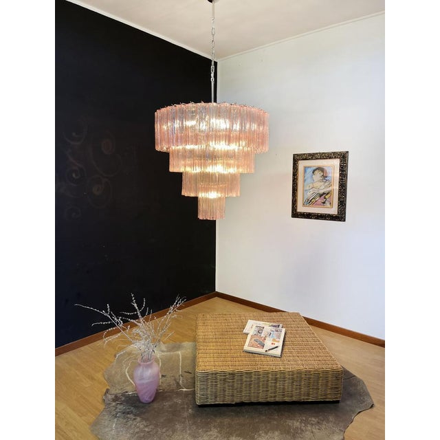 Large Vintage Murano Glass Tiered Chandelier, 1990s For Sale - Image 13 of 18