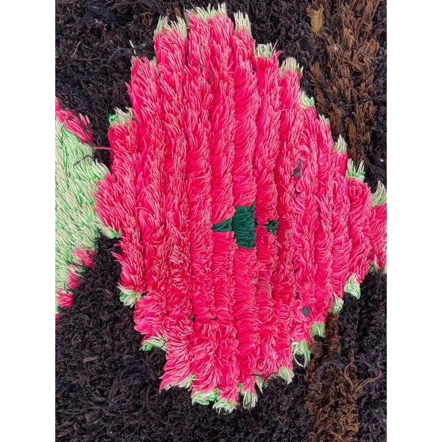 1980s 1980s Traditional Moroccan Berber Boucherouite Vintage Rug For Sale - Image 5 of 8
