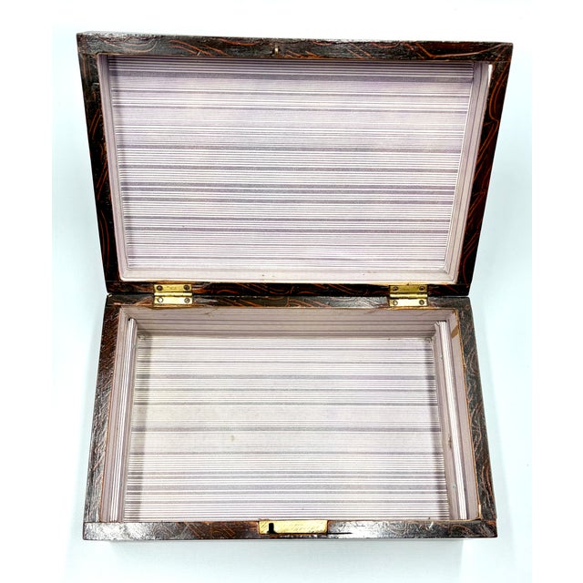 Antique 19th Century English Rosewood & Mother of Pearl Inlay Box For Sale - Image 9 of 15