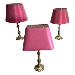 Louis XV Bronze Table Lamps, Set of 3 For Sale