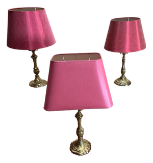 Louis XV Bronze Table Lamps, Set of 3